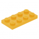LEGO lapos elem 2x4, világos narancssárga (3020)